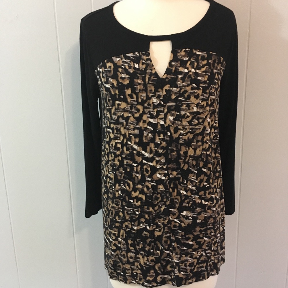 Spense Animal print long sleeve tee sz Lg